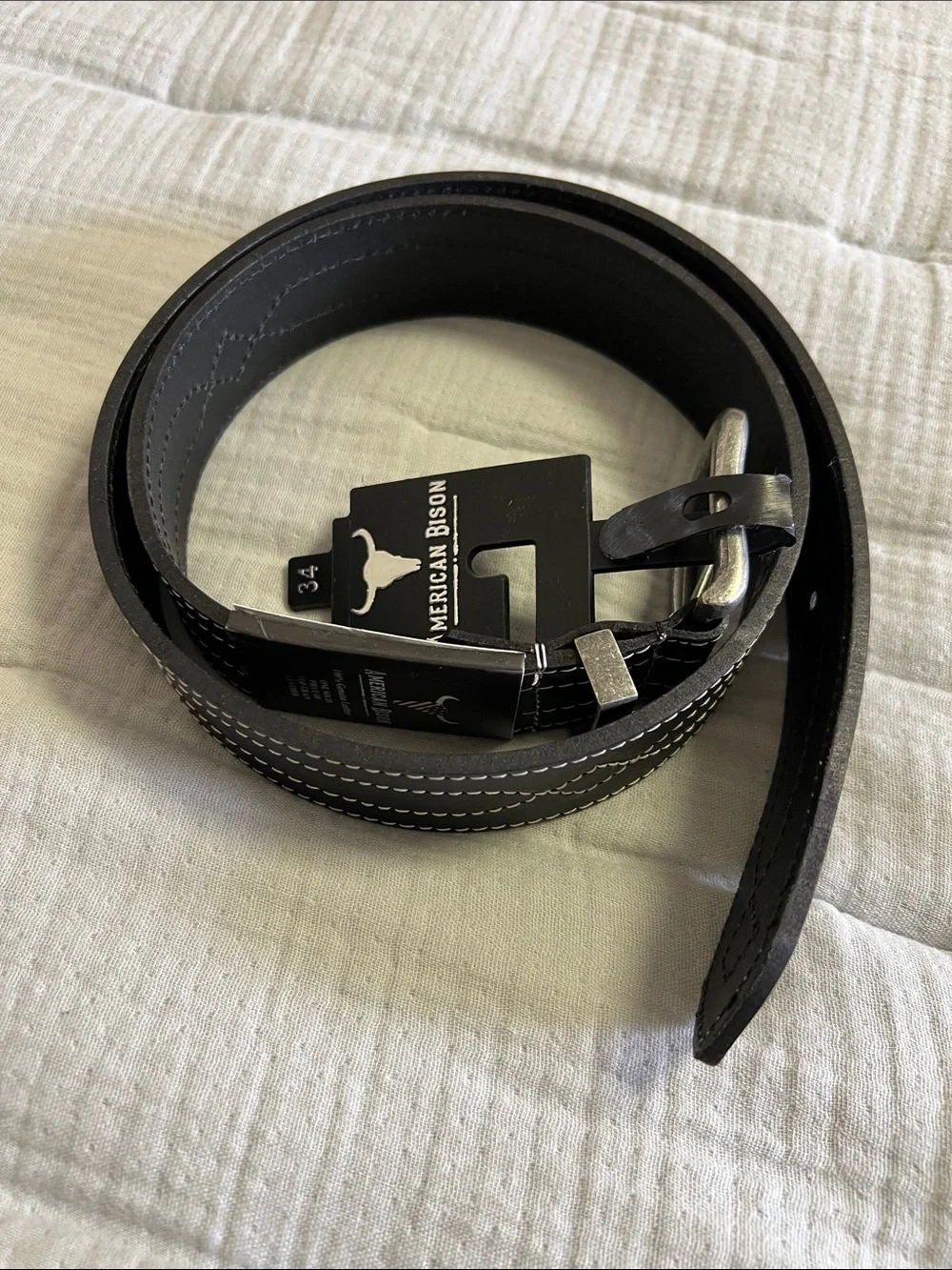 America Bison Genuine Leather Belt